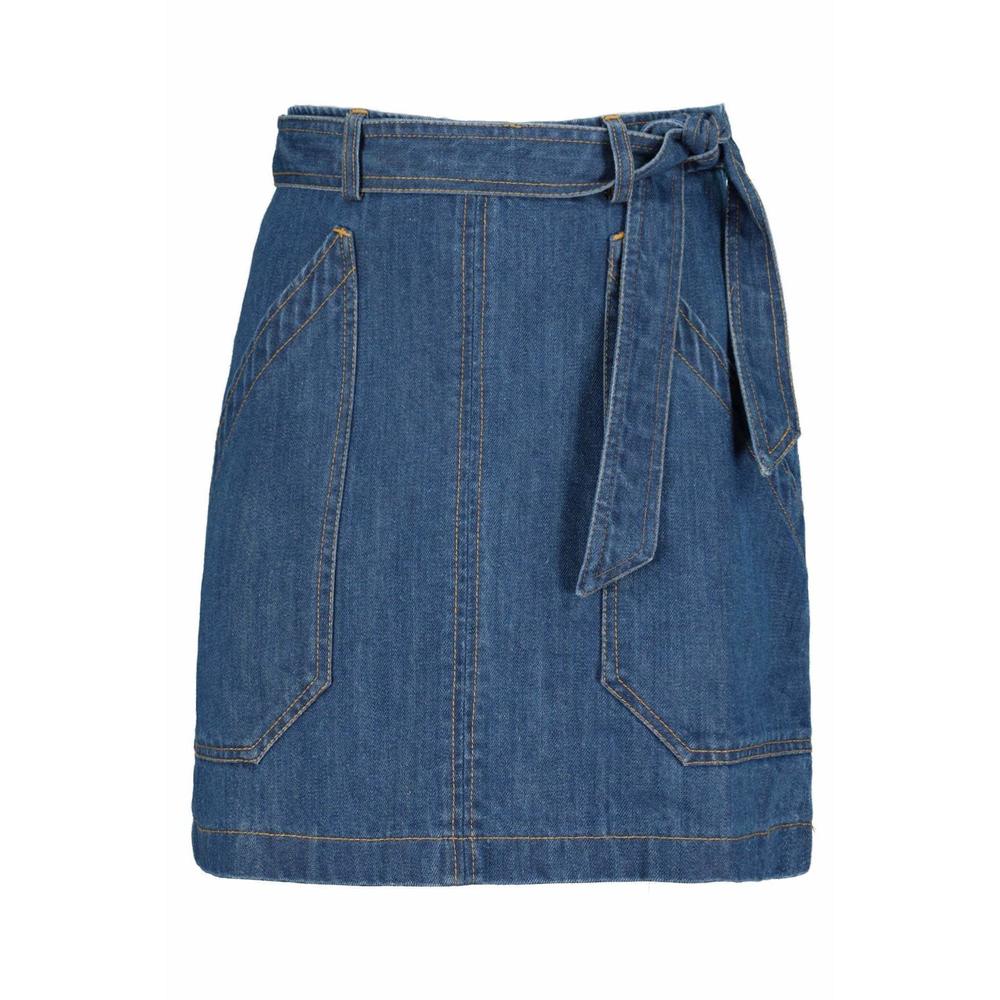 Bishop & Young Retro Belted Skirt Denim